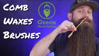 Sapling Mustache Brush/Comb & Tree-topped Waxes - NEW Green Beard Grooming!