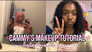 Cammy’s Makeup Tutorial  |lashes, lip combo, & more!|Camryn Attis|