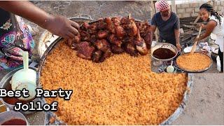 How to COOK the Perfect PARTY JOLLOF RICE with Fried CHICKEN || Tips for best Crowd pleasing ||Ghana