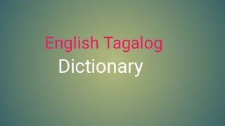 English Tagalog Dictionary