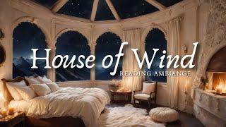 House of Wind Ambience - No Music - Fire Crackling, Wind Blowing, Night Court, Fantasy | ACOTAR