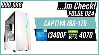 110€ GÜNSTIGER als Selbstbau!!  | Captiva Gaming I83-175 (13400F + 4070) | ...im Check #024