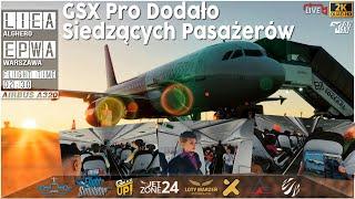  LIVE | GSX UPDATE | AIRBUS A320 | Alghero (LIEA) - (EPWA) Warszawa | VATSIM + Newsky | MSFS