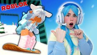 ROBLOX Snowboard  OBBY ! J'ai complété les 100 étapes ! C'est la CATASTROPHE