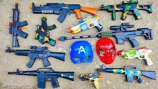 Collecting 7 Sniper Rifles AK47 GUN NERF GUN NERF SNIPER RIFLE M16 GUN NERF MEGA DUAL STRIKE MP5 GUN