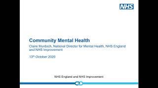 Webinar: "Thinking Differently - a 'first steps' guide to transforming community mental health care"