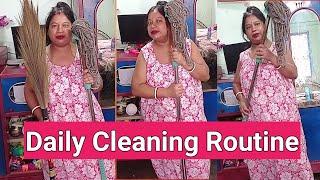 Indian housewife's daily cleaning routine//Funny room cleaning routine by hardik smriti