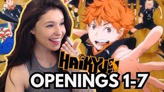 FIRST TIME REACTION TO HAIKYUU OPENINGS! (1-7)