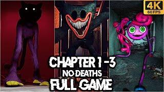 Poppy Playtime Chapter 1 + 2 + 3 - FULL Game Walkthrough No Deaths 100% (All Collectibles)(4K60fps)