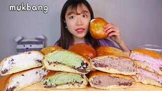 MUKBANG 빵장수 크림단팥빵 4종류 디저트 먹방 CREAM RED BEAN BREAD Dessert asmr クリームあんぱん 咀嚼音