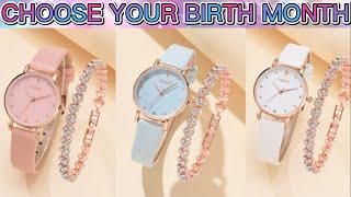 Choose Your Birthday Month & See Your Lovely Watches With Bracelets⌚ | Girly Watches & Bracelets |