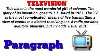 How to write a Paragraph on #Television (TV ) English