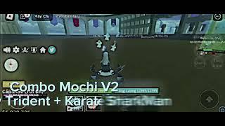 Combo Mochi V2 + Spikey Trident + KarateSharkman | Blox Fruits | Super Ray