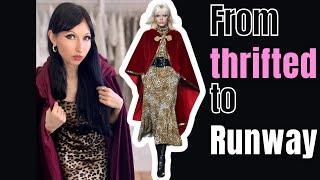 How to turn thrifted vintage clothes into a Saint Laurent runway outfit