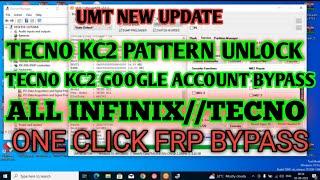 Tecno kc2 Pattern Unlock//Frp Bypass All infinix  Tecno One Click Frp Bypass//pattern unlock