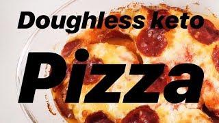 Doughless Cheesy Pepperoni Pizza by Foxxy/ KETO, Low Carb & Weight Loss Friendly