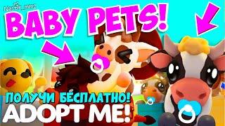 ПОЛУЧИ БЕСПЛАТНО МАЛЫШЕЙ ПИТОМЦЕВ В АДОПТ МИ!НОВОЕ ЛЕТНЕЕ ОБНОВЛЕНИЕ!BABY PETS UPDATE! ADOPT ME