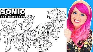 Coloring Sonic The Hedgehog Girls | Amy Rose, Rouge the Bat, Blaze the Cat & Cream the Rabbit