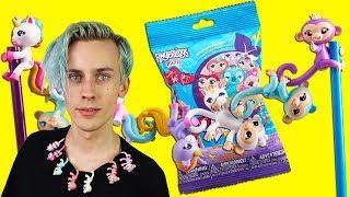 FINGERLINGS MINIS  BROKATOWE MAŁPKI  JEDNOROŻEC  zabawki saszetki niespodzianki