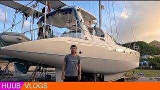 FINISHED: Hurricane Damaged Catamaran (back in the water)