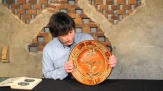 Important Shenandoah Valley Redware Pottery Plate, attributed to Peter Bell