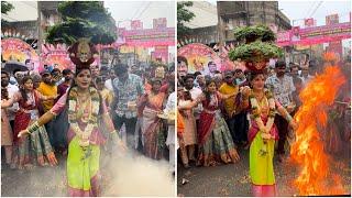 Jogini Pavani Fire Dance At Secunderabad | Ujjain Mahankali Bonalu 2024 | Jogini Bonam Dance 2024