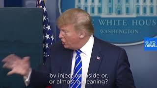 Disinfectant? UV light? Watch Dr Birx react as Donald Trump suggests new ways to combat COVID-19