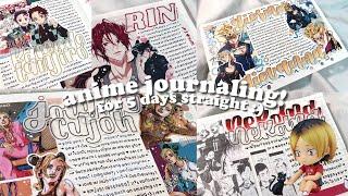 anime journal with me for 5 days straight! || haikyuu, jojo, demon slayer and free!