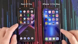 Poco X7 Pro vs iPhone 13 Pro Max SPEED TEST (App Launching Speed & RAM Management)