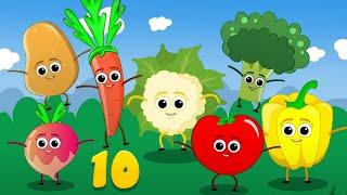 Ten Little Vegetables + More Learning Videos And Kids Songs