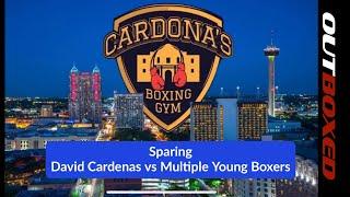 David Cardenas sparing multiple Young Boxers