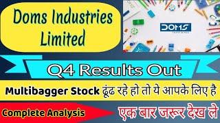 DOMS stocks latest fundamental and technicals analysis#DOMS share Q4RESULTS analysis#DOMSIndustries