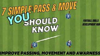 7 simple football drills square based warm up - pass & move drill u9 u10 u11 u12 passing combination