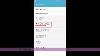 How to know the MAC Address of HP Samsung Galaxy J7