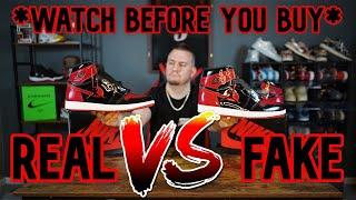 REAL VS FAKE AIR JORDAN 1 HIGH "PATENT BRED" WATCH BEFORE YOU BUY