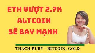 ETH VƯỢT ĐƯỢC 2.7K. ALTCOIN SẼ BAY MẠNH. PHÂN TÍCH BITCOIN