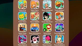 37 Toca Boca Games: Toca Life,Toca Farm,Toca Hospital,Toca School,Toca Stable,Toca Vacation,World