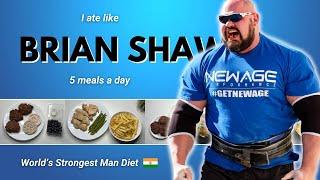 I Tried " WORLD’S STRONGEST MAN " diet plan for a day !! 