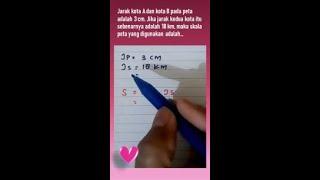 Cara Menentukan Skala Pada Peta Kelas 5 SD #shorts #matematika