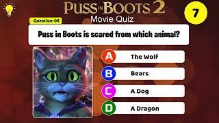 Puss In Boots Full Movie Quiz | Puss in Boots How many times died in this movie|Check Your Movie IQ