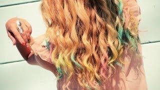 DIY Colorful Chalk Hair Tips Tutorial with Mr. Kate