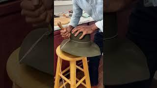 Here’s the hardest step in making a hat. #artisan #hatmaking #howitsmade