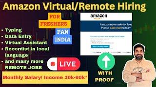 Amazon Virtual Hiring - other REMOTE JOBS |Proof - LIVE DEMO |#AmazonHiring #RemoteJobs