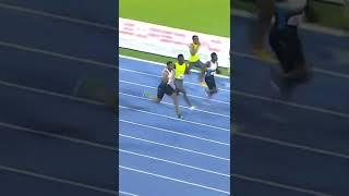 Yohan Blake upsets the field to take victory at  trials #trackandfield #shorts