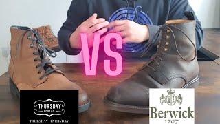 Thursday Boot Captain Boots VS Berwick 1707 Cap Toe Boots - Which one is better?