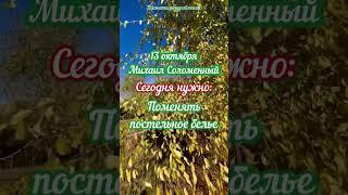 13 октября Михаил Соломенный, приметы