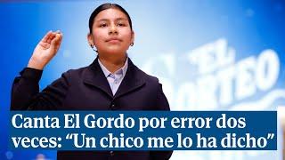 Una niña canta de nuevo por error El Gordo: "Un chico me ha dicho que lo cante"