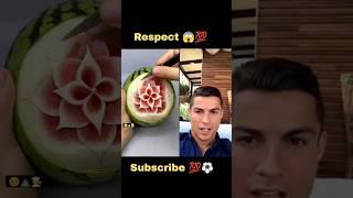 CR7 Ronaldo Reaction foods design watermelon    skill Messi respect  #views #viral #respect