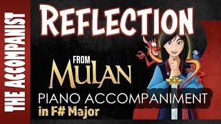 REFLECTION from MULAN - Piano Accompaniment - Karaoke