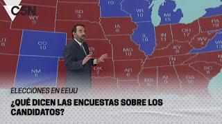 ELECCIONES en ESTADOS UNIDOS: ¿Qué DICEN las ENCUESTAS sobre los CANDIDATOS?